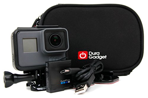 DURAGADGET Funda De Neopreno para Cámara Deportiva GoPro HERO7 Black, GoPro HERO7 Silver, GoPro HERO7 White + Gamuza Limpiadora - ¡Ideal para Cámara Deportiva Viajes!