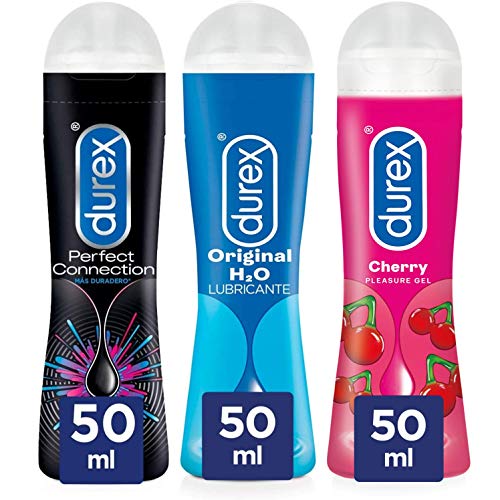 Durex Gel Lubricante Intimo Original + Cherry + Perfect Connection Pack 3 x 50 ml