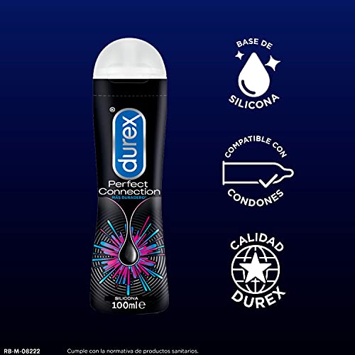 Durex Lubricante Perfect Connection de Base Silicona Larga Duración - Adecuado también para Sexo Anal - 100 ml