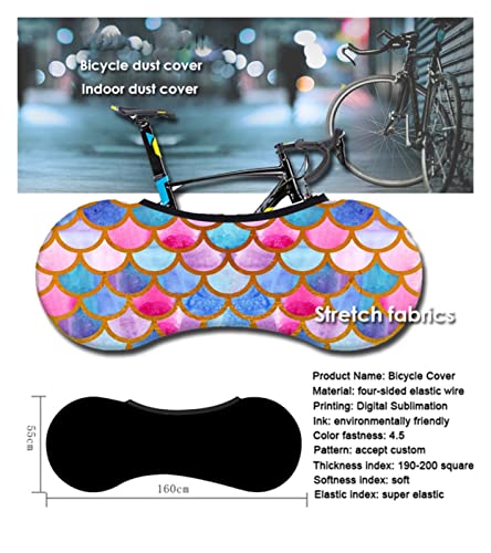 DZJUKD Serie de geometría Cubierta de Polvo de Bicicleta 26-28 Pulgadas Bicicleta de Carretera Bolsa de Polvo Interior Tela elástica Cubierta de Bicicleta de montaña (Color : B)