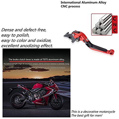 DZSLTC Conjunto De Freno Palanca Specialized Más Caliente para Aprilia Tuono V4 1100RR Factory 2017 2018 CNC Palanca De Embrague De Freno De Aluminio para Motocicleta (Color : H)