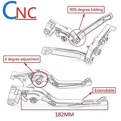 DZSLTC Conjunto De Freno Palanca Specialized Más Caliente para Aprilia Tuono V4 1100RR Factory 2017 2018 CNC Palanca De Embrague De Freno De Aluminio para Motocicleta (Color : H)