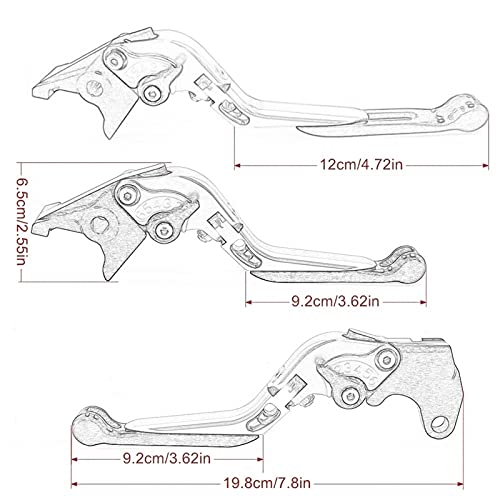 DZSLTC Conjunto De Freno Palanca Specialized Más Caliente para Honda NC750X NC 750 X NC750 X 2018-2021 2020, 2019 Piezas De Motocicleta Manija Aluminio Palanca De Embrague Freno (Color : A)