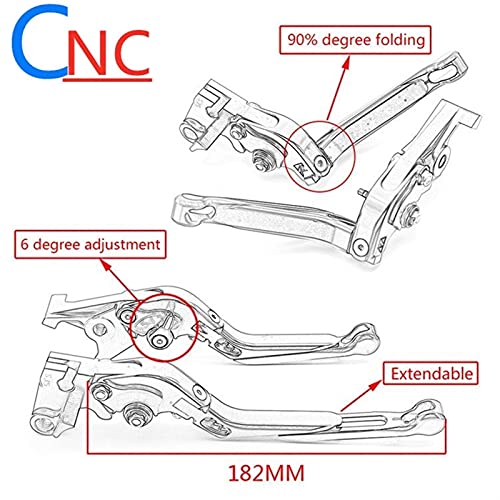 DZSLTC Conjunto De Freno Palanca Specialized Más Caliente para Kawasaki Z800 E Versión 2013-2016 Z750 Non-Z750S Modelo 2007-2012 Palanca De Embrague De Freno De Motocicleta CNC (Color : D)