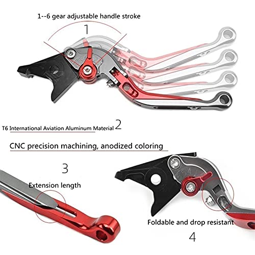 DZSLTC Conjunto De Freno Palanca Specialized Más Caliente para Kawasaki Z800 E Versión 2013-2016 Z750 Non-Z750S Modelo 2007-2012 Palanca De Embrague De Freno De Motocicleta CNC (Color : D)