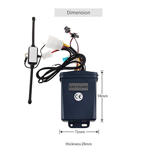 EASYGUARD EM209 sistema de alarma de 2 vías para motocicleta remoto microondas motor de arranque sensor Pantalla LCD colorida sensor de proximidad de choque DC12V versión universal