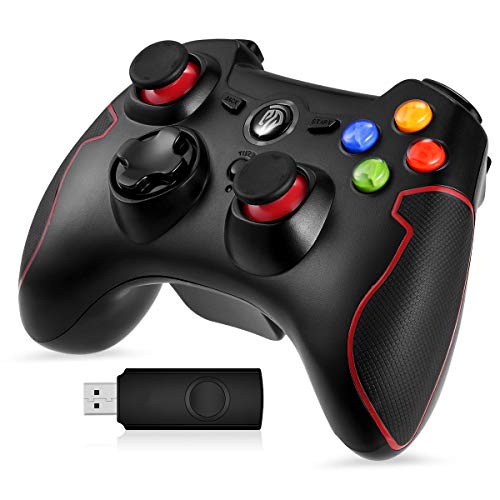 EasySMX Mandos PC PS3, [Regalos de Reyes] 2.4G Mando PS3 Inalámbricos, Controlador PS3, Gamepad PC, Controller PS3 Para PC de Windows 11/10/8.1/8/7, XP y Vista, Android TV, Switch y Uso hasta 10M