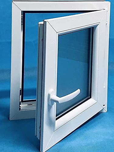 ECO-BLU PDL216 (V01M) Ventana Pvc Baño 500x600 Oscilobatiente Derecha Climalit Mate, Blanco, 50x60 cm (Paquete de 1)