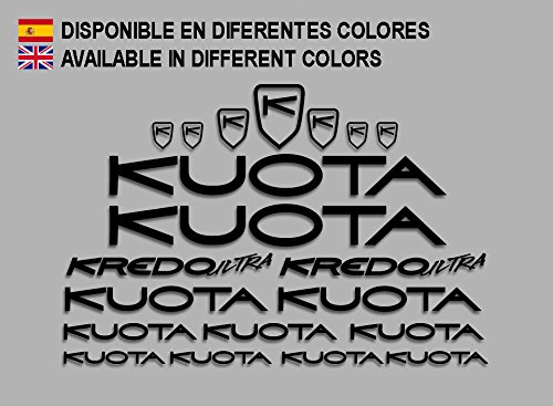 Ecoshirt Pegatinas Stickers Kuota Kredo Ultra Road Bikes F142 Stickers Aufkleber Decals Autocollants Adesivi, Negro