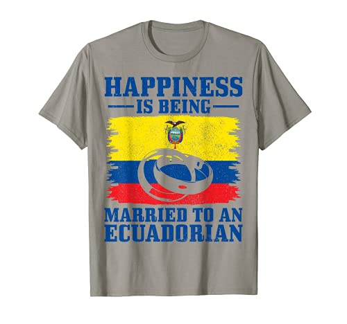 Ecuador Esposa Ecuador Marido Casado Boda Bandera Ecuador Camiseta