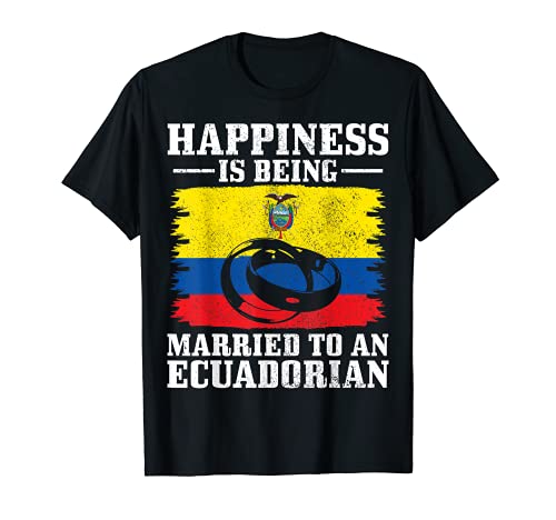 Ecuador Esposa Ecuador Marido Casado Boda Bandera Ecuador Camiseta