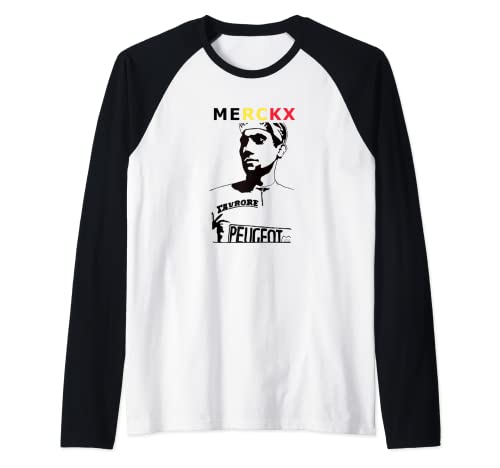 Eddy Merckx leyenda del ciclismo La Caníbal Camiseta Manga Raglan