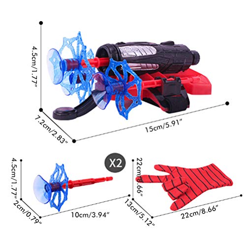 Edinber Spider Launcher Guante Juguetes,Guantes de plástico Cosplay para niños,Lanzador de guantes para Spider,Juego de juguetes de muñeca de héroe,Juguetes educativos divertidos para niños