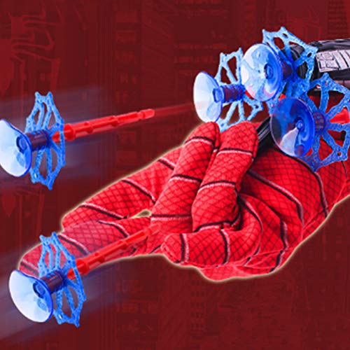 Edinber Spider Launcher Guante Juguetes,Guantes de plástico Cosplay para niños,Lanzador de guantes para Spider,Juego de juguetes de muñeca de héroe,Juguetes educativos divertidos para niños