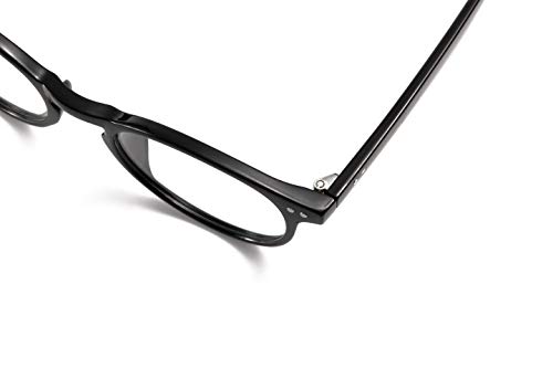 Effnny Bloqueo de luz azul Gafas anti fatiga filtro UV juegos de computadora monturas de gafas Para hombres mujeres (2301/Negro)