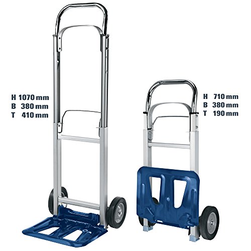 Einhell Carretilla de mano plegable - BT-HT 90. Con capacidad de 90 kg y pala plegable. Bloqueo para empuñadura extensible. Bastidor de aluminio haciéndolo ligero y facilitando su trasporte