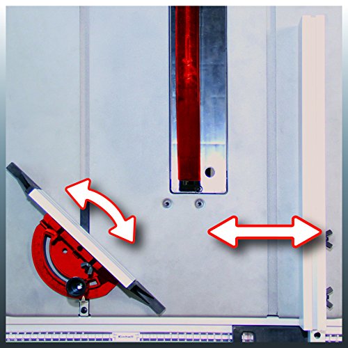 Einhell Mesa de corte TC-TS 2025/2 U (máx. 2.000 W, ajuste de la altura/ inclinación de la hoja de sierra de precisión, tope-guía paralelo, tope-guía angular +/- 60°, superficie de contacto iz/de)