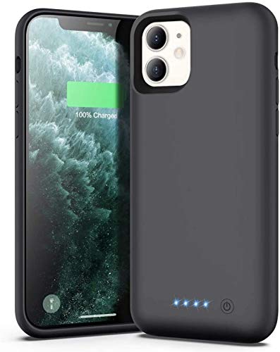 Ekrist Funda Batería para iPhone 11, 6800mAh Funda Cargador Portatil Ultra Capacidad Carcasa Batería Recargable Batería Externa para iPhone 11 [6,1 Pulgadas]