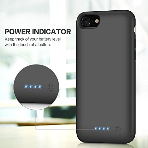 Ekrist Funda Batería para iPhone 7/8/6/6s/SE 2020, 6000mAh Funda Cargador Portatil Ultra Capacidad Carcasa Batería Recargable Batería Externa para iPhone 7/8/6/6s/SE 2020 [4.7 Pulgadas]