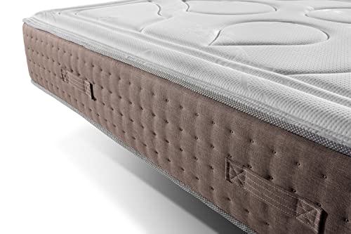 El Almacen del Colchon - Colchón viscografeno Modelo Royal Imperial, 105 x 180 x 30, Máxima Adaptabilidad - Todas Las Medidas, Gris y Blanco