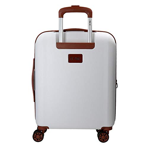 El Potro Ocuri Maleta de cabina Blanco 40x55x20 cms Rígida ABS Cierre TSA 37L 3,3Kgs 4 ruedas dobles Extensible Equipaje de Mano