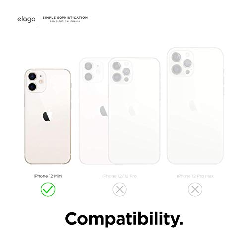 elago Silicona Líquida Funda Compatible con iPhone 12 Mini Case (5.4"), Silicona Premium, Protección Funda Protectora 3 Tapas Estructura (Púrpura)