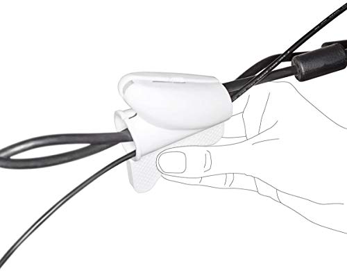 Electraline 60629 Organizador Cables (Clip 25 mm, 1,8 Metros) Color Blanco