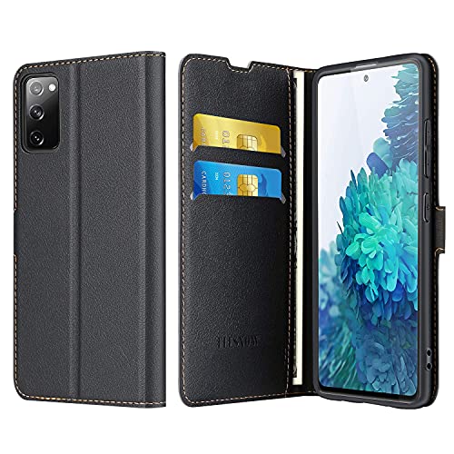 ELESNOW Funda Samsung Galaxy S20 FE / S20 FE 5G, Cuero Premium Flip Folio Carcasa Case para Samsung Galaxy S20 FE / S20 FE 5G (Negro)