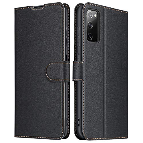 ELESNOW Funda Samsung Galaxy S20 FE / S20 FE 5G, Cuero Premium Flip Folio Carcasa Case para Samsung Galaxy S20 FE / S20 FE 5G (Negro)