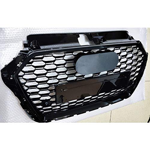 En Forma fit For El RS3 Delantero Del Estilo Del Deporte Del Acoplamiento Del Panal Hexagonal Tapa De La Parrilla Negro Brillante fit For Audi A3 / S3 8V 2017-2019 Auto Parts Rejilla de luz antiniebla