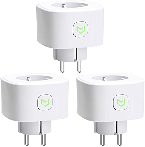 Enchufe Inteligente 16A 3680W, con Control Remoto Meross app, Compatible con Alexa, Google Assistant y SmartThings, Wi-Fi Smart Plug. Paquete de 3