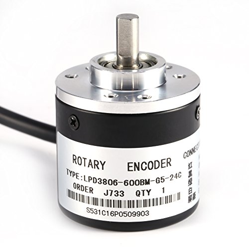 Encoder de 600P/R 5V-24V, Codificador Rotatorio Incremental Fotoeléctrico de Eje de 2 Fases 6 mm, Usar para Medir Velocidad de Rotación, ángulo y Aceleración del Objeto