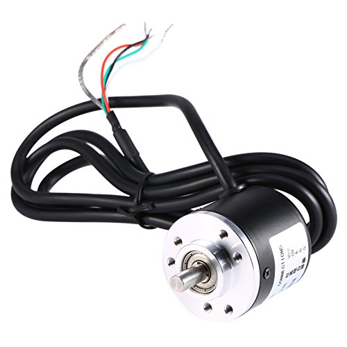 Encoder de 600P/R 5V-24V, Codificador Rotatorio Incremental Fotoeléctrico de Eje de 2 Fases 6 mm, Usar para Medir Velocidad de Rotación, ángulo y Aceleración del Objeto