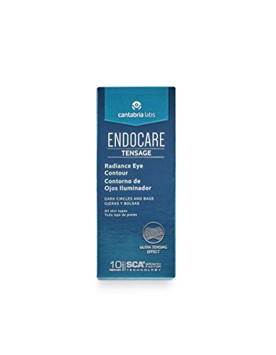 Endocare Tensage Contorno De Ojos Iluminador - Crema Antiarrugas, Antiojeras Y Antibolsas, Revitalizante, Iluminadora, Reduce La Pigmentación De La Ojera, Almond, 15 Mililitro