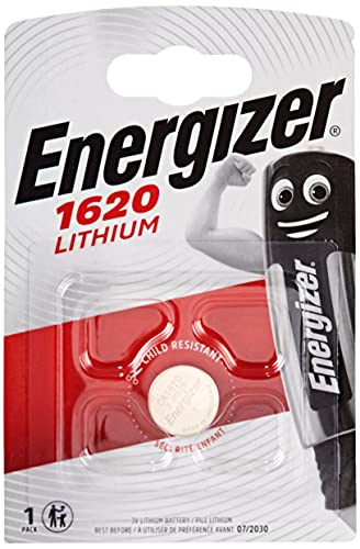 Energizer E300163800 CR1620: Pila Botón 3V de Litio, Plata