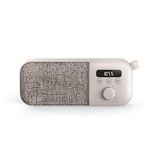 Energy Sistem Fabric Box Radio Altavoz portátil Cream (FM Radio, 1200 mAh Battery, 3 W, PLL Tuner, Audio-out) Beig