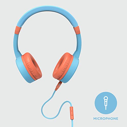 Energy Sistem LOL&Roll Pop Kids Headphones (Music Share, Cable de Audio extraíble, Volumen máximo de 85 dB, Micrófono)- Azul