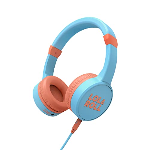 Energy Sistem LOL&Roll Pop Kids Headphones (Music Share, Cable de Audio extraíble, Volumen máximo de 85 dB, Micrófono)- Azul