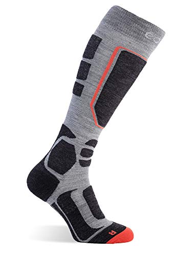 Eono Essentials Ski Socks (Basic o Premium), Grau (Premium), UE 43-46, Regno Unito 9-11