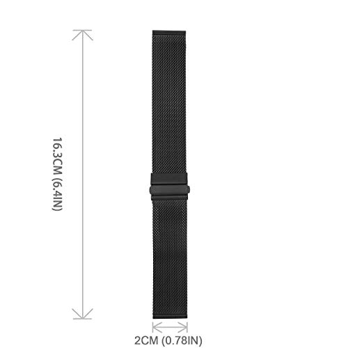 EONPOW Correas para Relojes Correa de Reloj de Acero Inoxidable Mesh