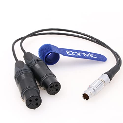 Eonvic Cable de entrada de audio XLR Atomos de 10 pines a 2 x 3 pines para grabadora Shogun Monitor