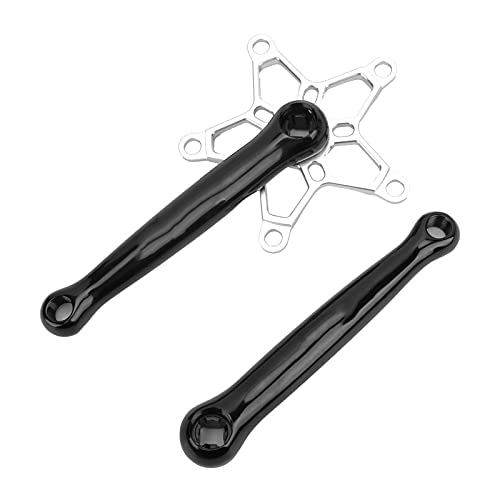 Eosnow Juego De Bielas De 170 Mm 130 BCD MTB, Confiabilidad Brazos De Biela Izquierda Y Derecha Factor De Seguridad Alto Resistencia para Bicicletas De Una Velocidad(Plata)