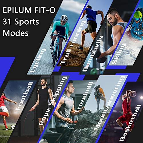 EPILUM Smartwatch, 1,4" Reloj Inteligente Mujer Hombre con Pulsómetro,Cronómetros,Calorías,Monitor de Sueño,Podómetro Monitores de Actividad, Relojes Inteligentes IP68 Impermeable