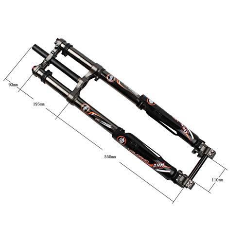 Equipo de ciclismo MTB Biki Fork Supension Air 26 27.5er pulgada Bicicleta de montaña USD-8S DH FR Nivel profesional Fork para accesorios de bicicletas para bicicleta ( Color : USD 8S black RCP 2S )