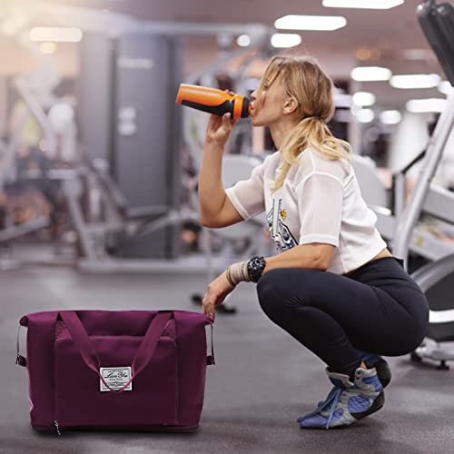 Ergocar Plegable Bolsas Gimnasio de Viaje, Expandible Bolsa Deporte Fin de Semana Travel Duffle Bag, Hidrófugo Bolsa de Lavar de Gym, Vacaciones , Sport Mujer & Hombre, Fucsia