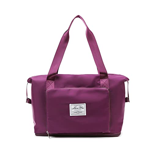 Ergocar Plegable Bolsas Gimnasio de Viaje, Expandible Bolsa Deporte Fin de Semana Travel Duffle Bag, Hidrófugo Bolsa de Lavar de Gym, Vacaciones , Sport Mujer & Hombre, Fucsia