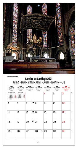 ERIK - Calendario de pared 2021 Camino de Santiago, 30x30 cm