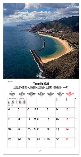 ERIK - Calendario de pared 2021 Tenerife, 30x30 cm