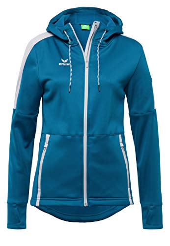 erima Chaqueta para mujer Basic 2.0 Softshell, Mujer, Chaqueta de softshell, 2062005, azul petróleo/gris plateado, 38