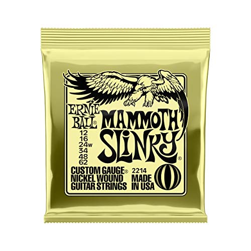 Ernie Ball Slinky Cuerdas Guitarra Eléctrica Nickel Wound Mammoth (12-62), (wound G), Pack Individual